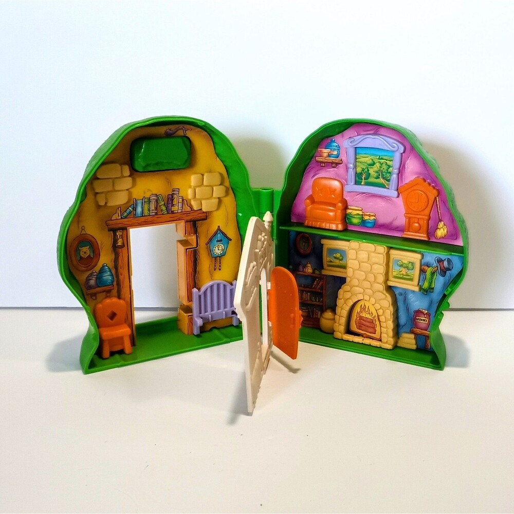 Vintage 1992 Disney Winnie the Pooh Mr. Sanders Owl Tree House Foldable Play Set